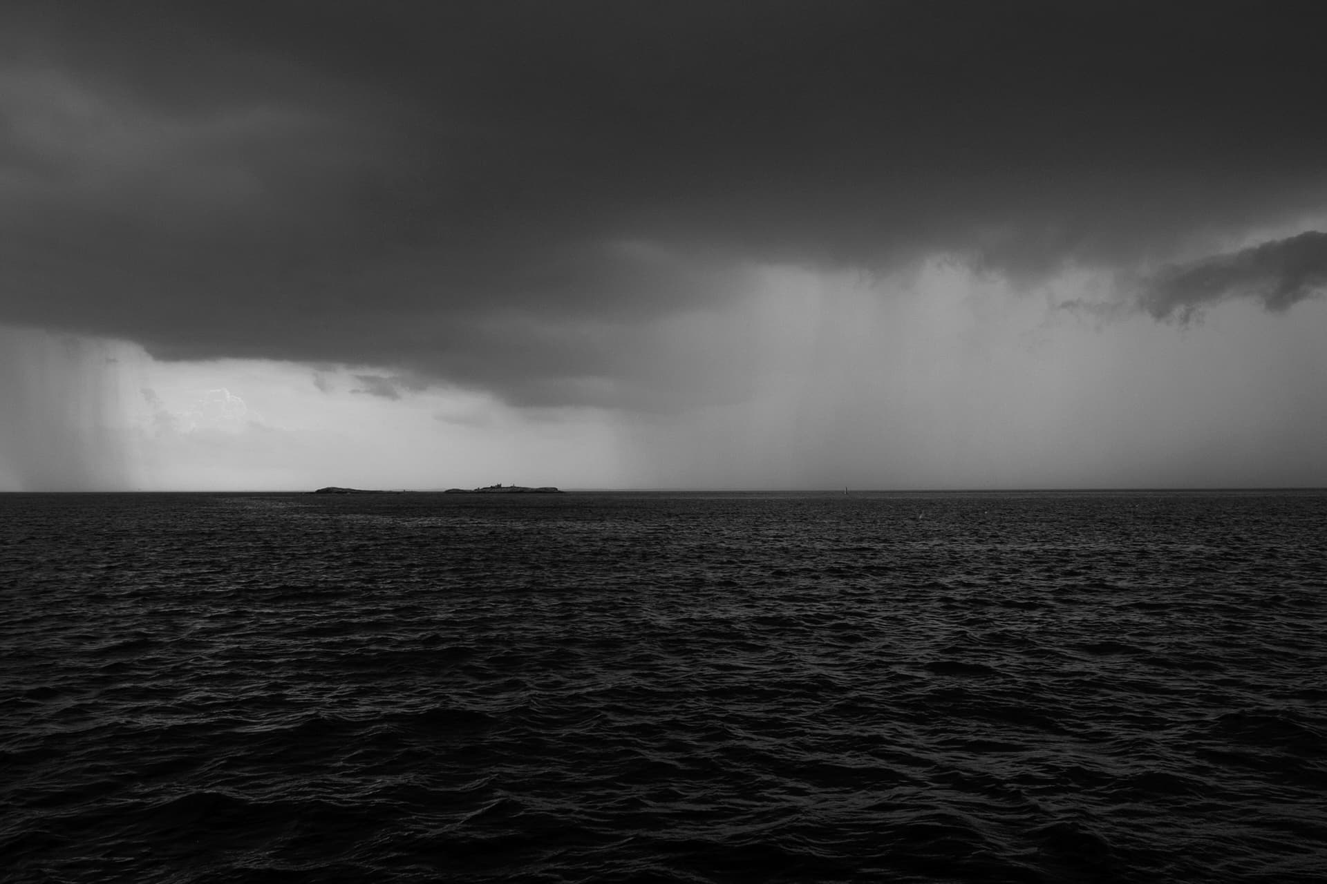 Dramatic stormy seascape